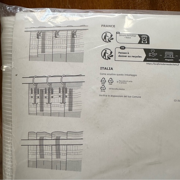 IKEA Gjertrud‎ sheer white curtains 57” x 118” x 2 polyester NEW - Picture 3 of 6